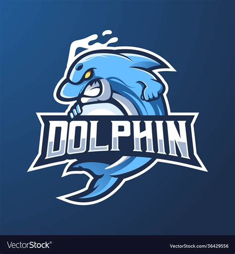 Dolphin logo Royalty Free Vector Image - VectorStock