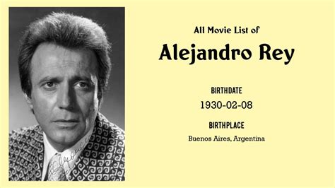 Alejandro Rey Movies list Alejandro Rey| Filmography of Alejandro Rey - YouTube