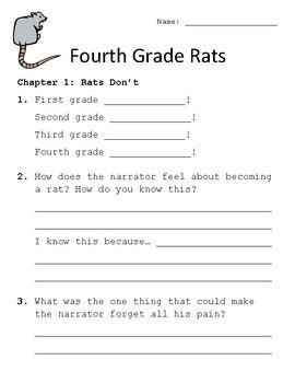 Fourth Grade Rats, by Jerry Spinelli: Literature Unit by TeachLiveDream