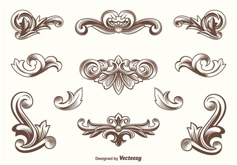 Vector Acanthus Design Elements 124871 Vector Art at Vecteezy