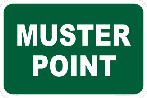 Printable Muster Point Sign