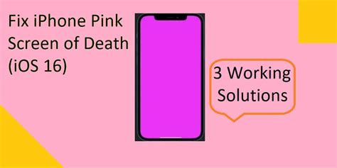 How to Fix Pink Screen of Death on iPhone?