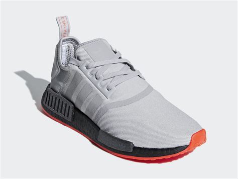 adidas NMD R1 Grey Solar Red F35882 Release Date - SBD