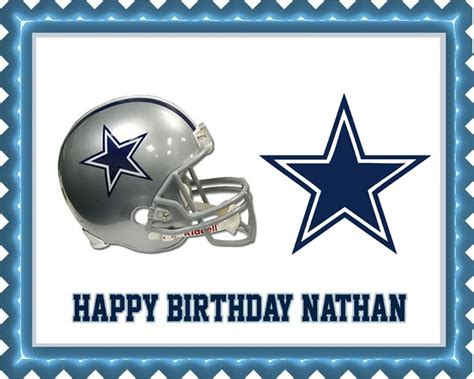 Dallas Cowboys (Nr3) - Edible Cake Topper OR Cupcake Topper, Decor in 2020 | Birthday cake ...