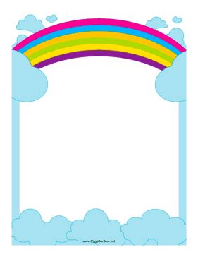 Big Rainbow Border | Rainbow border, Colorful borders design, Borders and frames