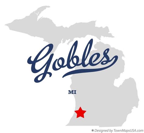 Map of Gobles, MI, Michigan