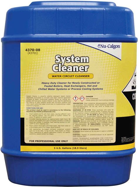 NU-CALGON, System Cleaner, 5 gal Size, Liquid Cleaner - 809NA3|4370-08 - Grainger