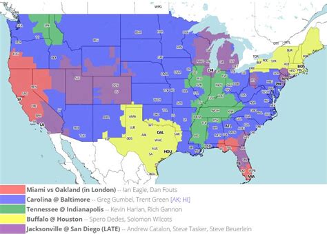 Week 4 NFL TV Map and Coverage - Cincy Jungle