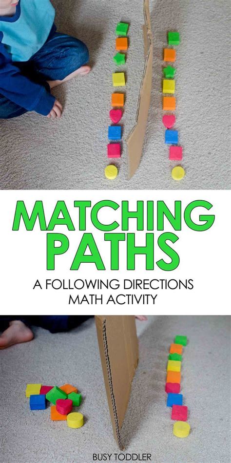 Matching Paths: Easy Math Activity - Busy Toddler | Easy math ...