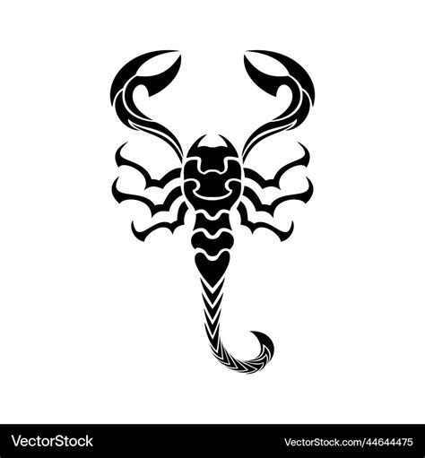 Scorpion tattoo tribal Royalty Free Vector Image