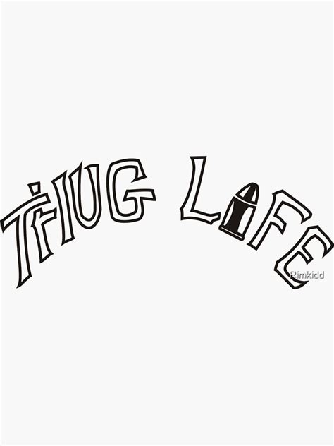 "Thug Life 2pac Tupac Shakur Tattoo" Sticker for Sale by Rimkidd ...