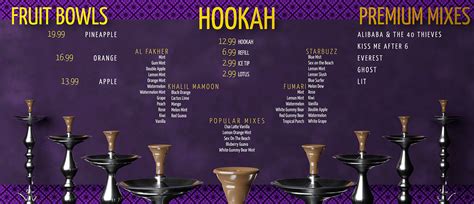 Hookah Lounge Menu on Behance