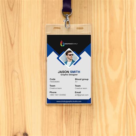 Office Id Card Design Free psd Download – GraphicsFamily