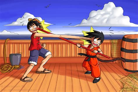 Monkey D. Luffy vs Monkey Boy - Dragon Ball Z Fan Art (27535996) - Fanpop