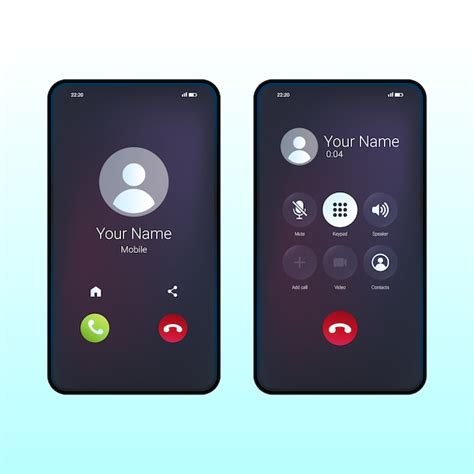 Free Vector | Phone call screen interface illustration