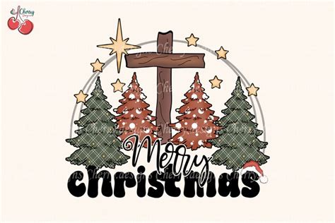 Christian Christmas PNG, Jesus Christmas PNG, Pine Tree PNG