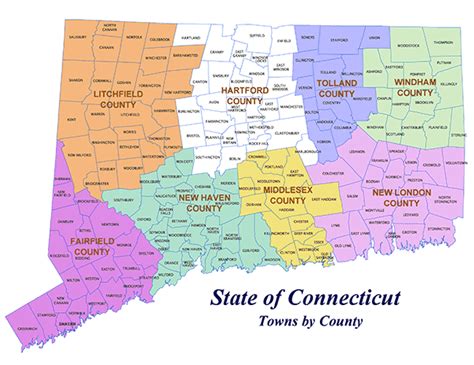 Connecticut State Map Towns - Alvina Margalit