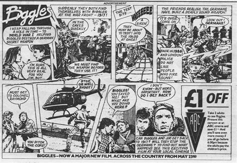 STARLOGGED - GEEK MEDIA AGAIN: 1986: BIGGLES MOVIE PROMO-STRIP - PART FIVE (IPC)