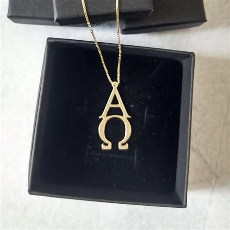 Alpha Omega Gold Plated Pendant Necklace #jewelry #necklace ...