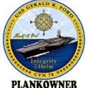 USS Gerald R Ford Plank Owner Patch Greeting Card by Nikki Sandler