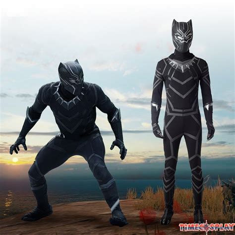 Costumes, Reenactment, Theatre Costumes 2018 Avengers Black Panther Full Set Cosplay Black ...