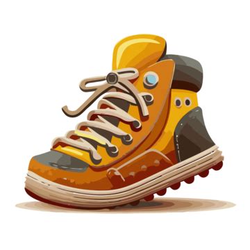 Cartoon Style Shoes With Laces Vector, Clipart, Sticker Design With ...