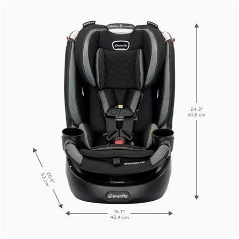 Evenflo Revolve 360 Slim 2 in 1 Convertible Rotating Car Seat - Salem Black | Babylist Shop