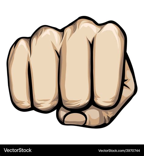 Punching hand Royalty Free Vector Image - VectorStock