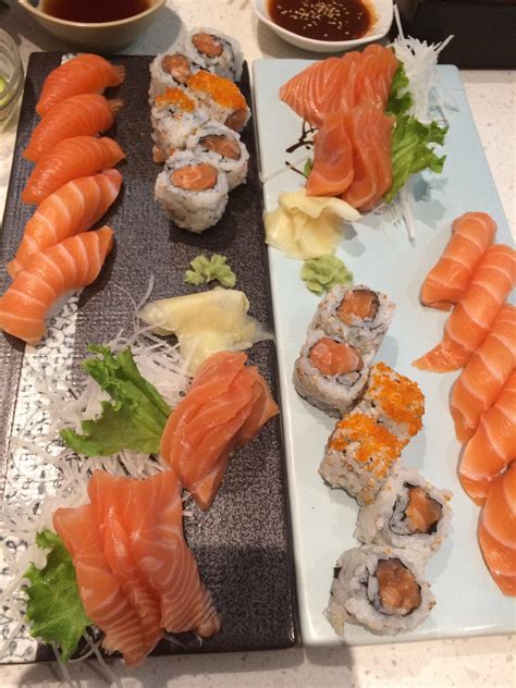 [I Ate] Two all salmon sushi platters : r/food