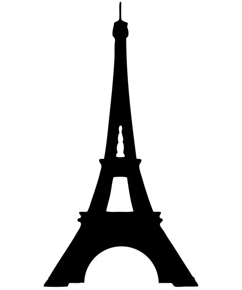 Eiffel Tower Silhouette Clipart Free Stock Photo - Public Domain Pictures