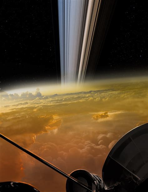 Image of Saturn's rings taken from the Cassini spacecraft | 宇宙と天文学, 土星, 天体 写真