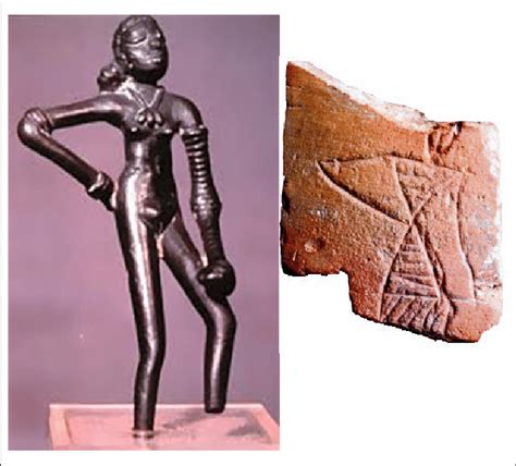 The Dancing Girl, a small bronze statue found at Mohenjo-daro, now in ...