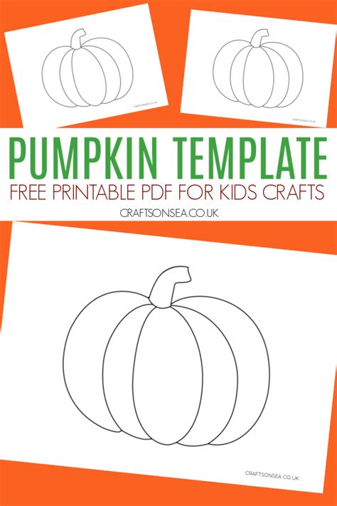 Pumpkin Craft Template (FREE Printable PDF) - Crafts on Sea