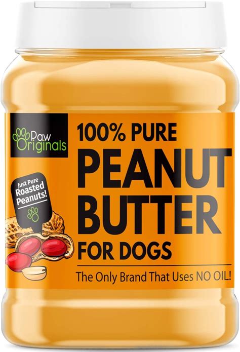 Peanut Butter For Dogs & Puppy - Only Brand With No Added Oil! - No Sugar, Salt, Xylitol - 100% ...