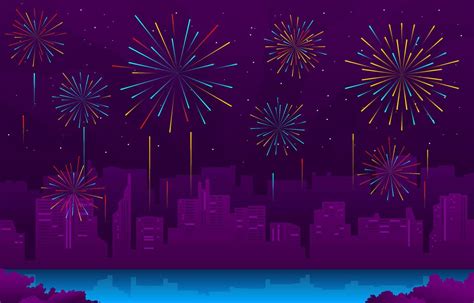 New Year Fireworks Background 13787849 Vector Art at Vecteezy