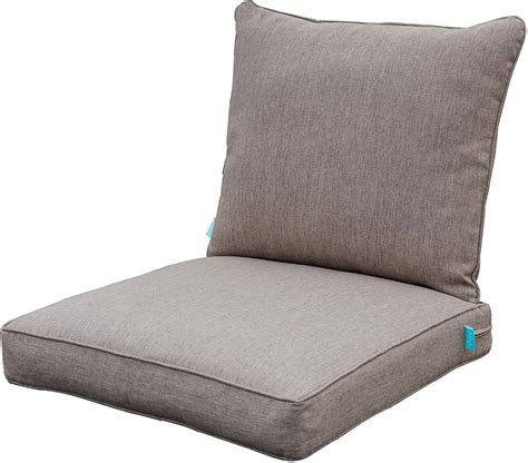 QILLOWAY Polyester Outdoor Chair Cushion Set,Outdoor Cushions for Patio Furniture.Tan/Grey ...