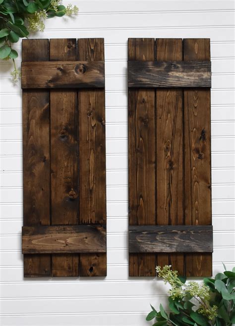 Tx Farmhouse Wood Shutters Pair Rustic Shutters Farmhouse - Etsy