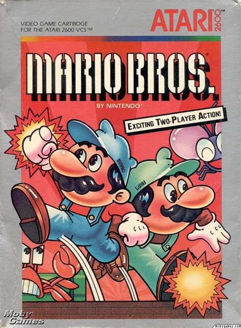 Mario Bros. (1983) Atari 2600 box cover art - MobyGames | Retro video ...