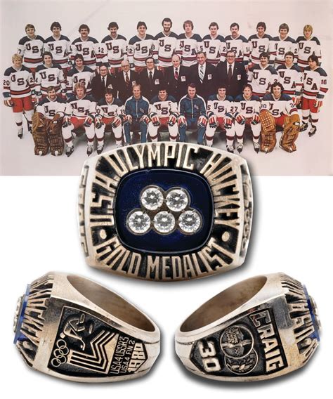 Team USA 1980 Lake Placid "Miracle on Ice" Olympic Hockey Gold Medalists Jim Craig Salesman's ...