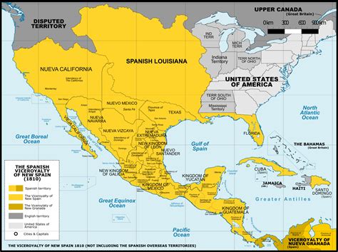 New Spain in 1810 [1,600×1,192] | Mapa de mexico antiguo, Virreinato ...