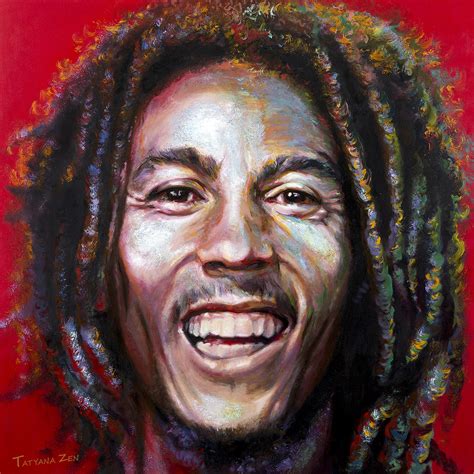 Bob Marley Rasta Original Painting by Tatyana Zen | 100% Satisfaction