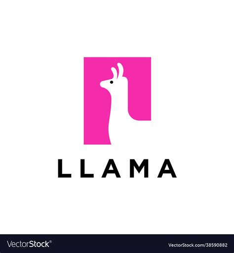 Llama logo design icon Royalty Free Vector Image