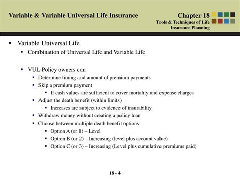 PPT - Variable & Variable Universal Life Insurance PowerPoint Presentation - ID:6777643