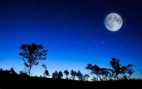 Night Sky Moon Hd Desktop