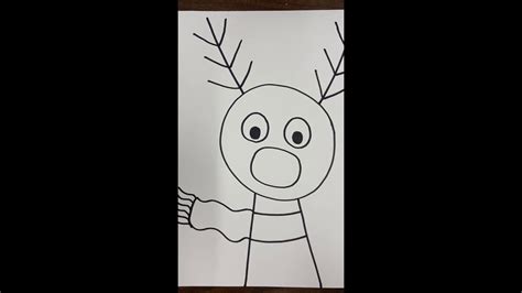 Rudolph Directed Drawing - YouTube