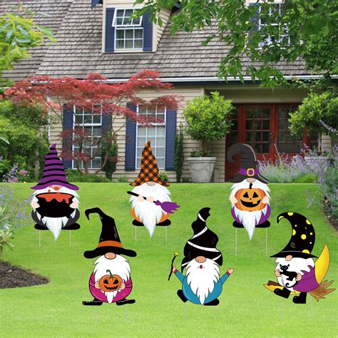 Halloween Yard Sign 6PCS Halloween Decoration Outdoor Cute Pumpkins ...