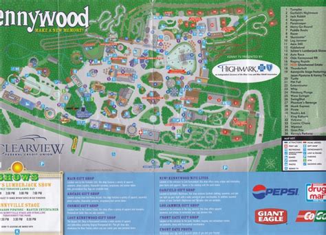 Kennywood Park - 2008 Park Map