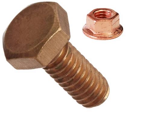 Hexagonal Full Thread Copper Nut Bolt, Size: M 6 To M 20 at Rs 62/piece in Mumbai