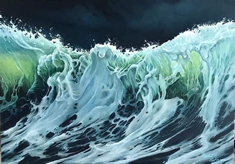 The Wave Realistic Oil Painting | Etsy