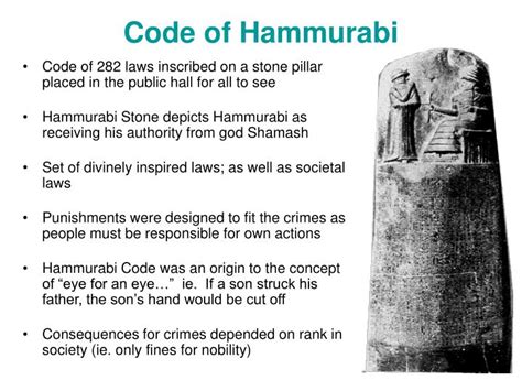 PPT - Hammurabi’s Code of Laws PowerPoint Presentation - ID:2946947